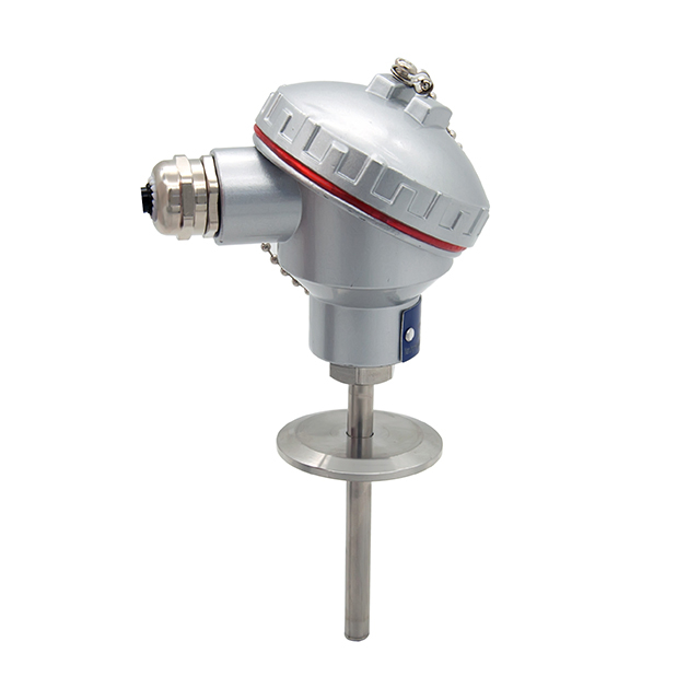 Датчик температуры Tri-clamp PT100, 50,5 мм, дуплексный, 4-проводной, с водонепроницаемой распределительной коробкой